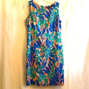 Brooks Brothers Blue, Red, and Teal Dress